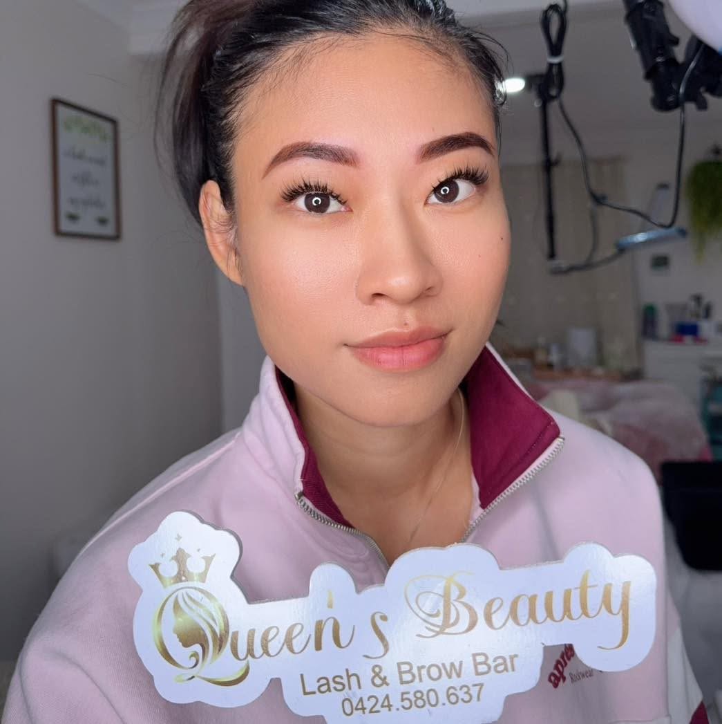 Brows sculpted and tinted